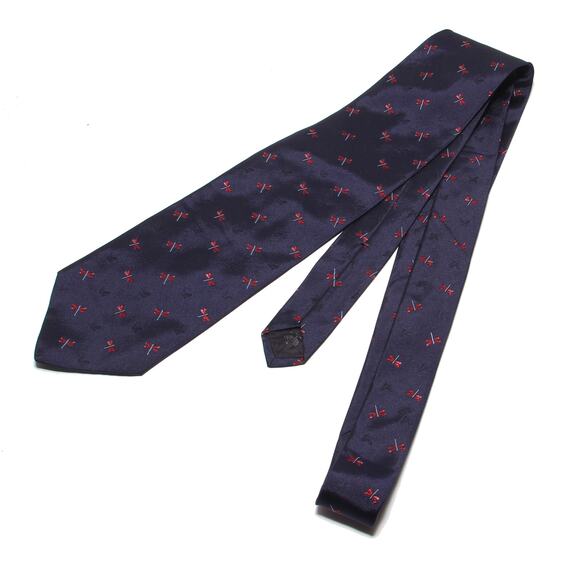Brooks Basics Blue Dragonfly Print Silk Tie 3.75" x 58" Made in USA - Picture 3 of 6
